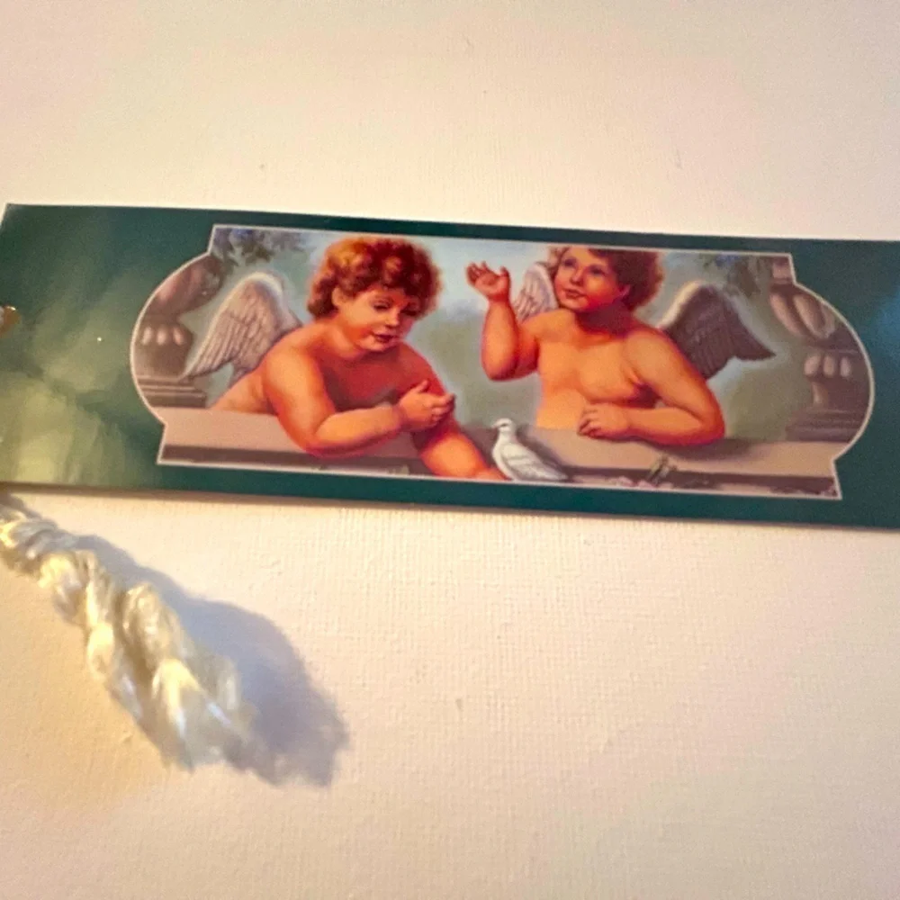 Vintage Judy Gibson Cherubs Bookmark & 1994 Cherub Stickers Collectible Set of 2